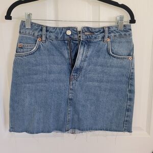 Topshop mini denim skirt